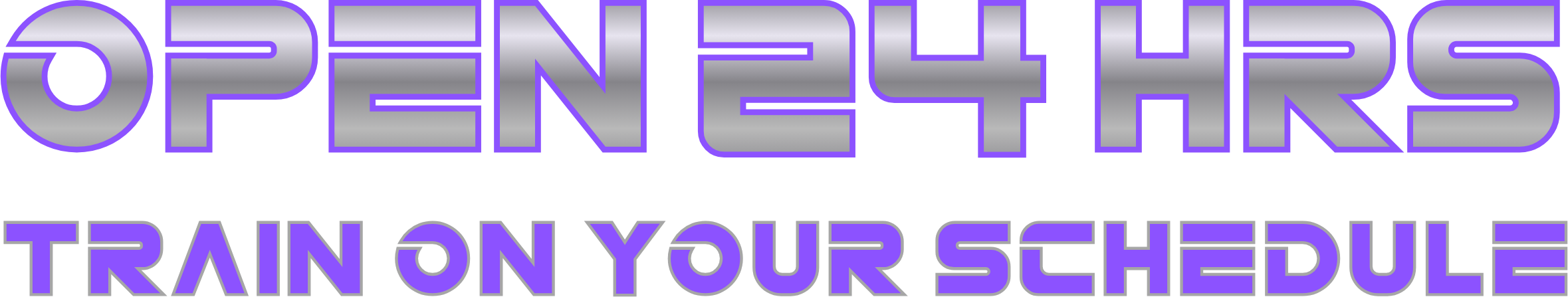Open 24 hours — train on your schedule